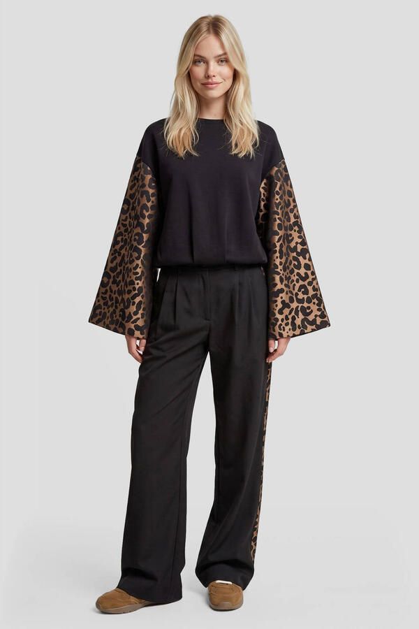 FLURESK wide leg broek zwart - Foto 2