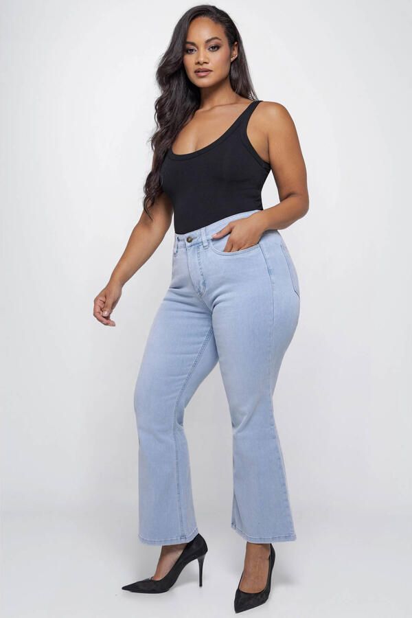 Fox Factor BOBI Coco Blue high waist bootcut jeans light blue denim - Foto 2