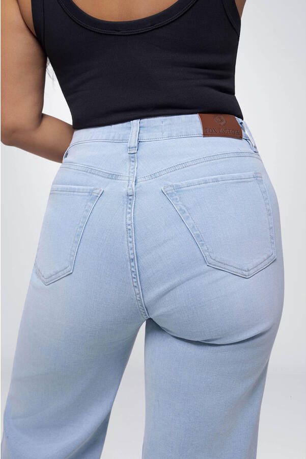 Fox Factor DIXI Vintage Blue high waist straight leg jeans light blue denim - Foto 2