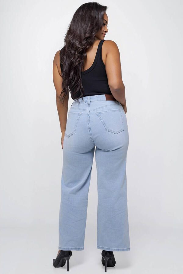 Fox Factor DIXI Vintage Blue high waist straight leg jeans light blue denim - Foto 3