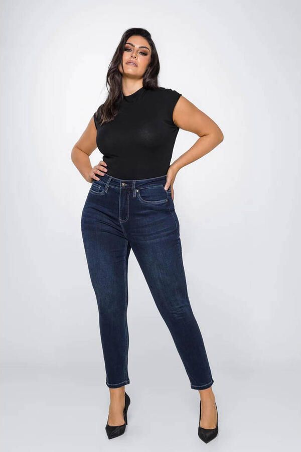 Fox Factor high waist slim fit jeans IRI midnight blue