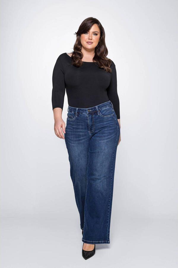 Fox Factor high waisted wide leg jeans DIXI brooklynn blue - Foto 3