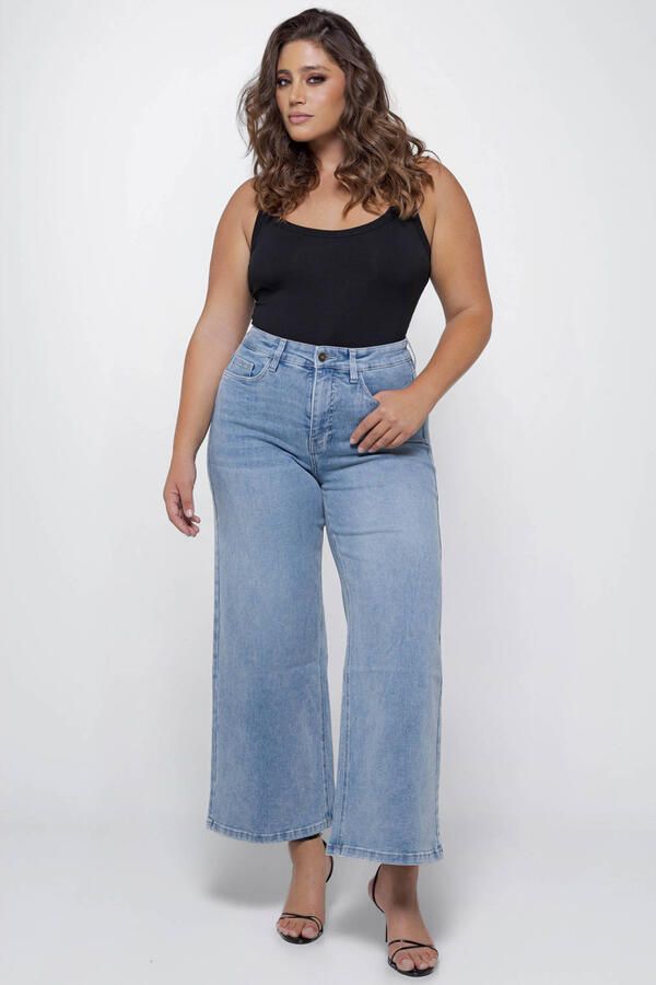 Fox Factor high waist bootcut jeans light blue denim