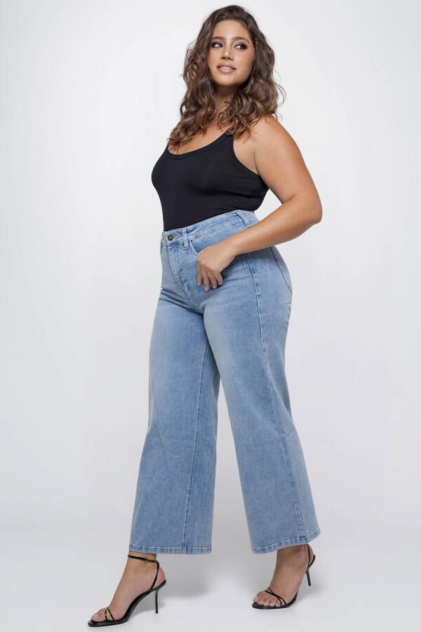 Fox Factor high waist bootcut jeans light blue denim - Foto 3