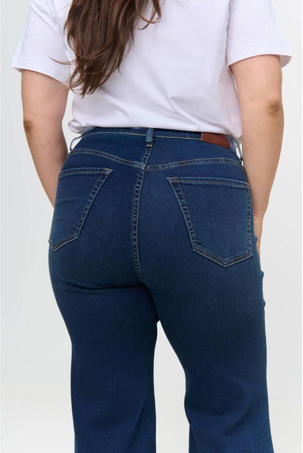 Fox Factor Plus Size flared jeans donkerblauw - Foto 2