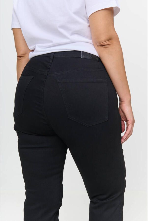 Fox Factor Plus Size flared jeans zwart - Foto 3