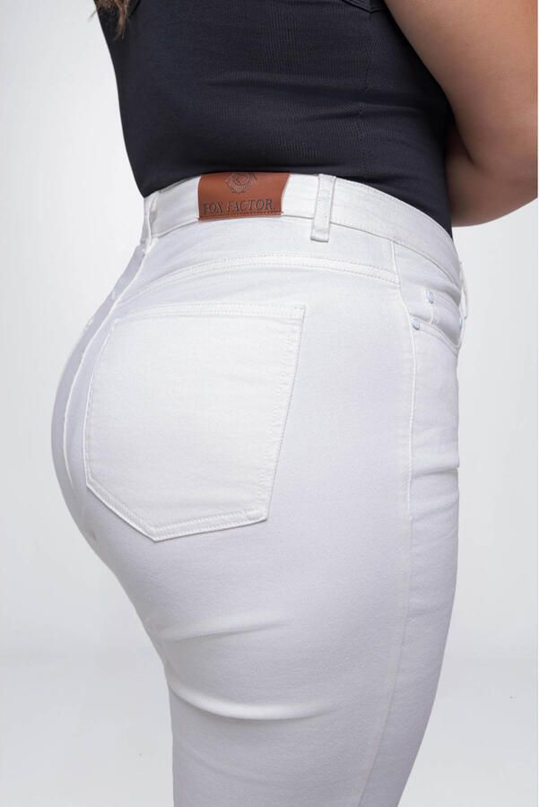 Fox Factor RIO Off White high waist straight leg jeans wit - Foto 2