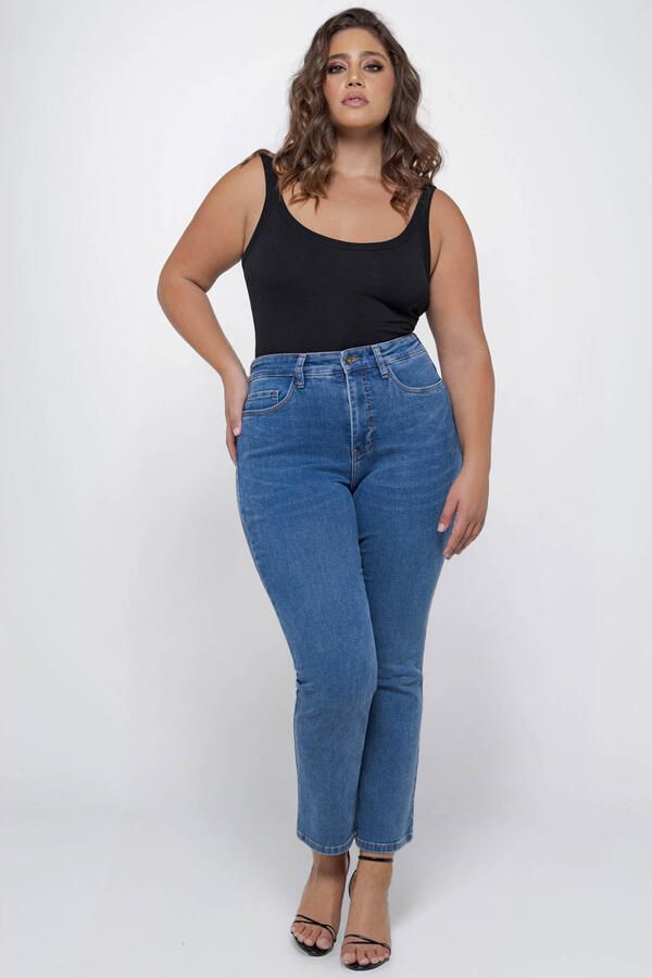Fox Factor ROXI Coast Blue high waist skinny jeans medium blue denim