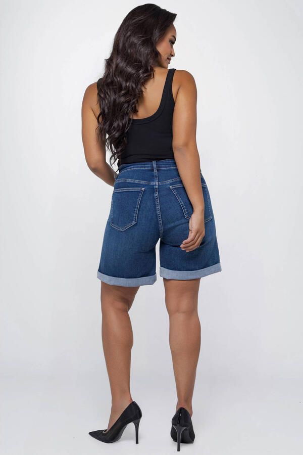 Fox Factor straight high waist short medium blue denim - Foto 2