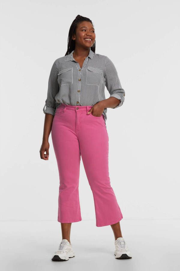 Fox Factor high waist flared jeans BOBI fuchsia