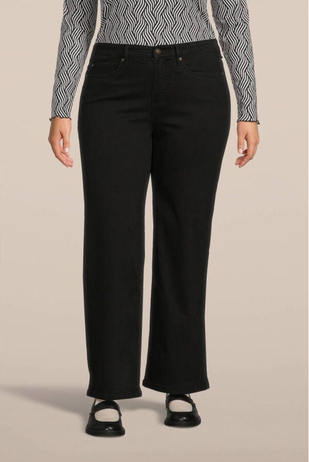 Fox Factor high waist wide leg jeans DIXI black denim
