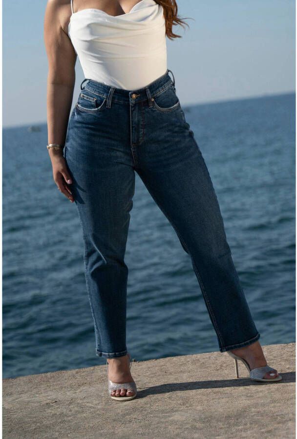 Fox Factor high waist straight fit jeans ROXI las vegas blue