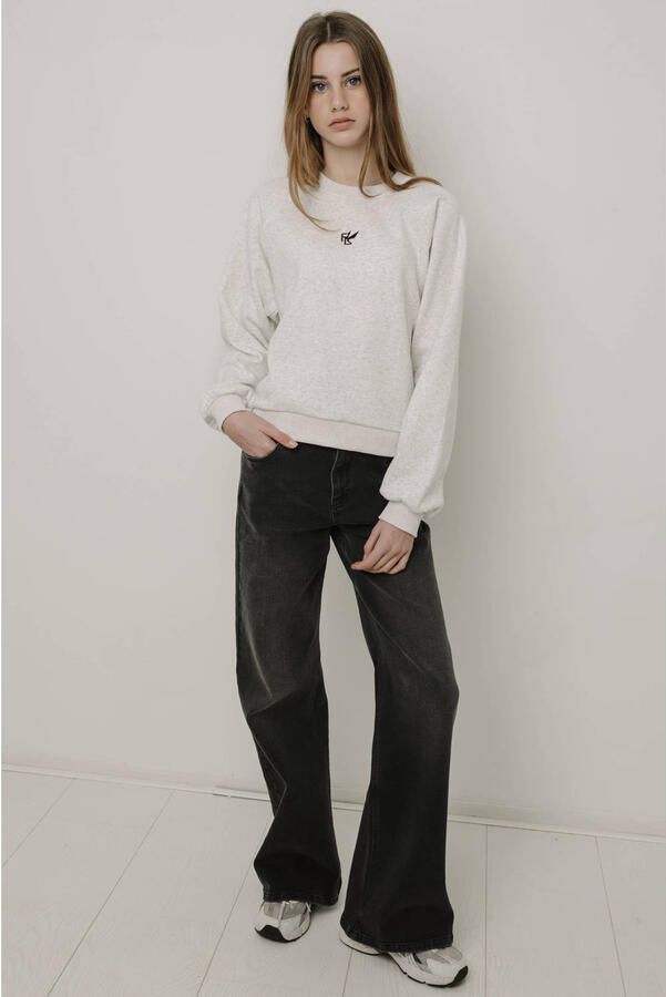 Frankie&Liberty boxy sweater met backprint ecru