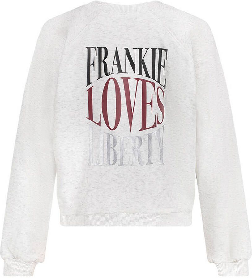 Frankie&Liberty boxy sweater met backprint ecru - Foto 2