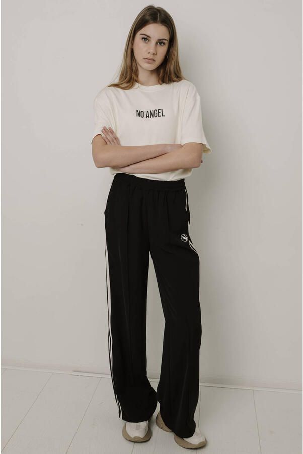 Frankie&Liberty boxy T-shirt met backprint crème Ecru Meisjes Viscose Ronde hals