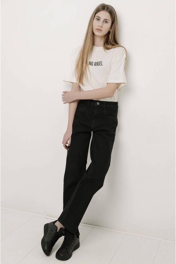 Frankie&Liberty boxy T-shirt met backprint crème Ecru Meisjes Viscose Ronde hals - Foto 2