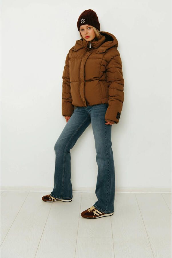 FRANKIE & LIBERTY Meisjes Jassen Trinity Oversized Puffer Bruin - Foto 4