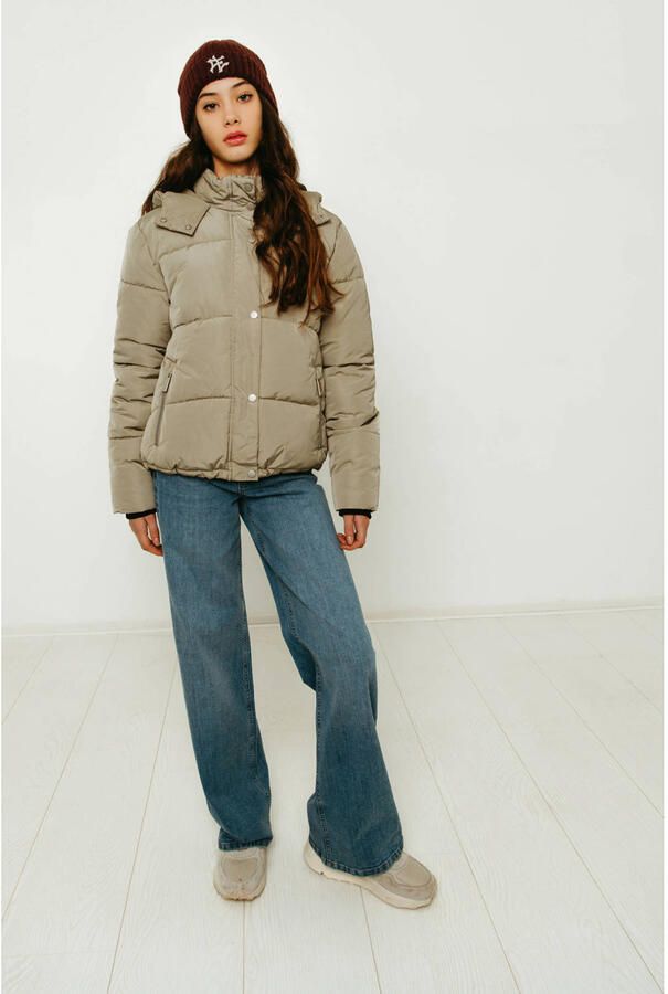 FRANKIE & LIBERTY Meisjes Jassen Tavia Perfect Puffer Khaki - Foto 5