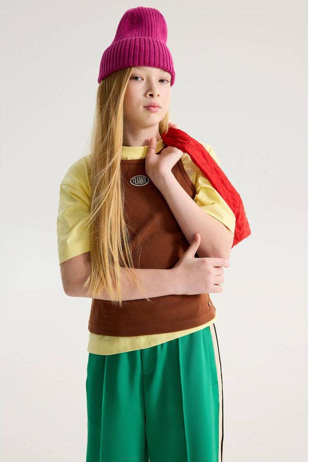 Frankie&Liberty jersey top donkerbruin