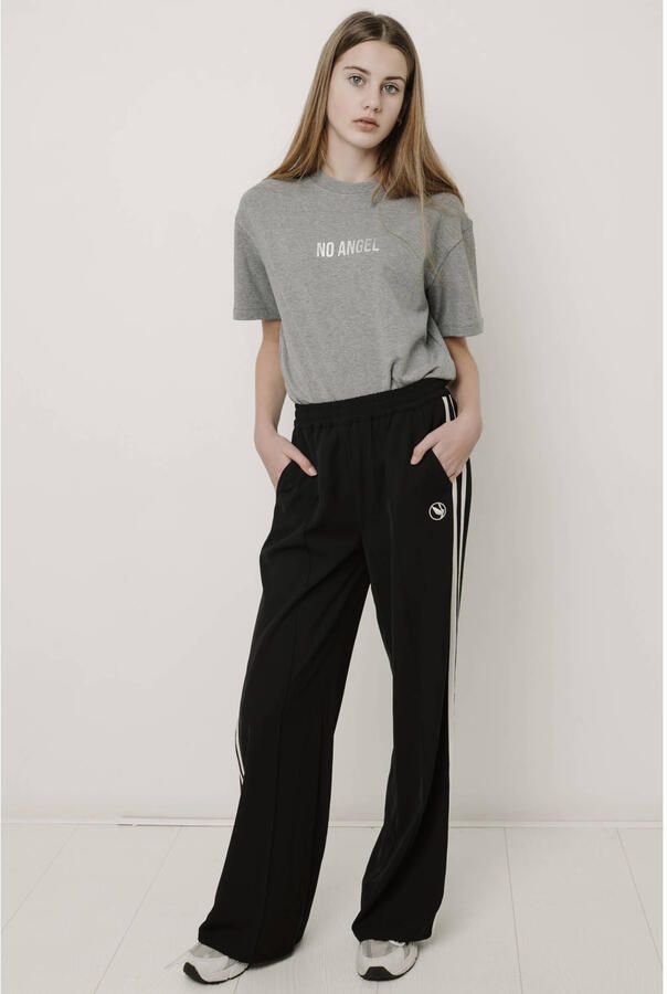 Frankie&Liberty regular fit gestreepte joggingbroek zwart Meisjes Polyester - Foto 2