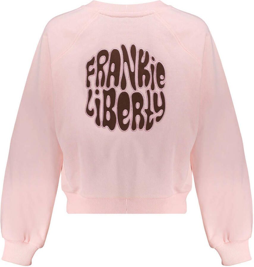 Frankie&Liberty sweater met backprint lichtroze - Foto 2