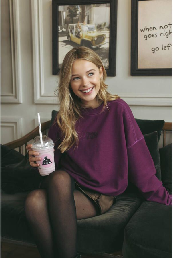 FRANKIE & LIBERTY Meisjes Truien & Vesten Paris Sweater Paars