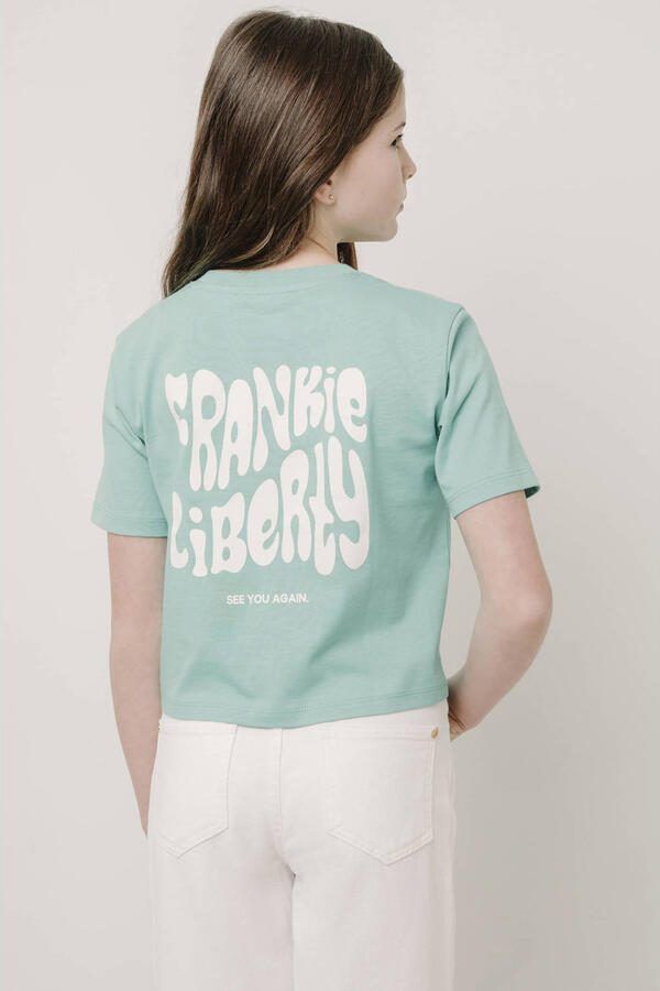 Frankie&Liberty T-shirt met backprint groen - Foto 2