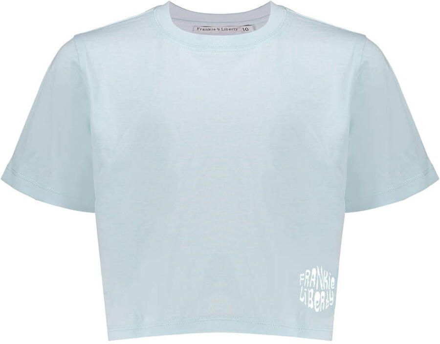 Frankie&Liberty T-shirt met backprint lichtblauw