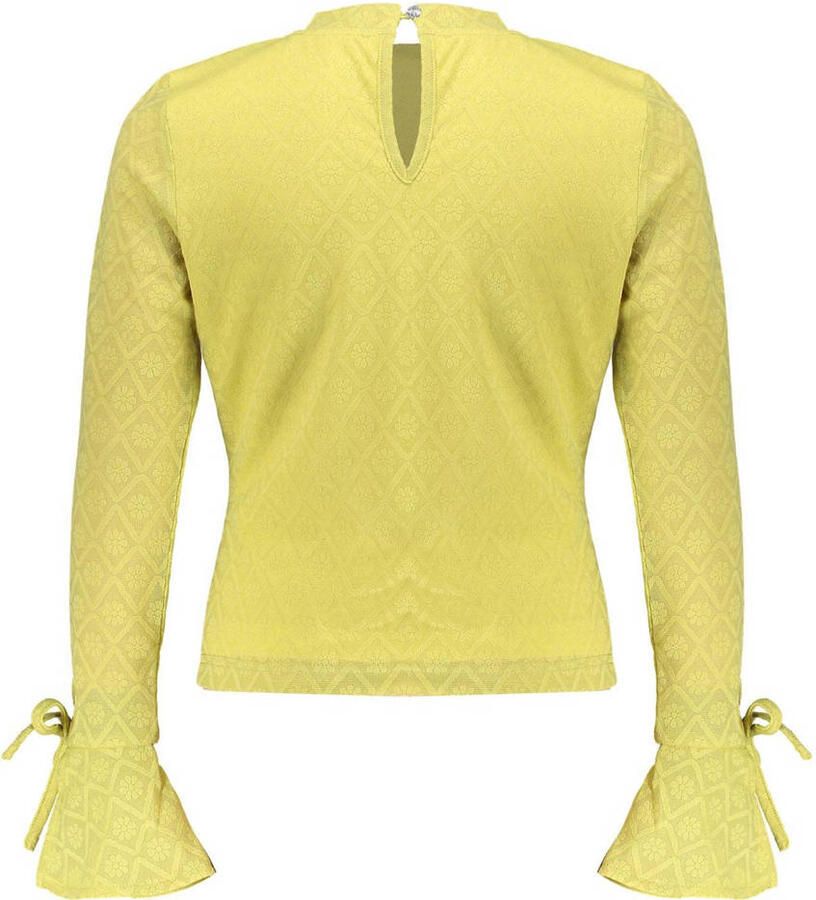 Frankie&Liberty top Karry met textuur geel Meisjes Polyester Ronde hals 164