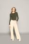 Frankie&Liberty straight fit broek Kendall beige Meisjes Polyester Effen 140 - Thumbnail 1