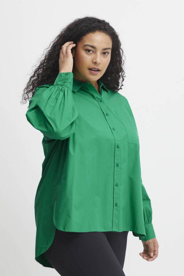 Fransa Plus Size Selection blouse FPPOP groen