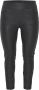 Fransa Plus Size Selection coated cropped skinny legging zwart - Thumbnail 1
