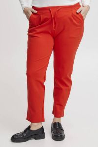 Fransa Plus Size Selection regular fit pantalon FPSTRETCH rood