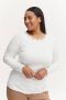 Fransa Plus SIZE shirt met lange mouwen en ribstructuur model 'Zamond' - Thumbnail 1