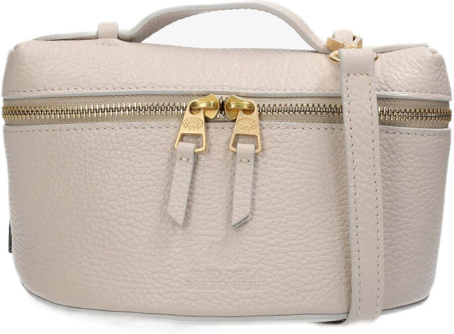 Fred de la Bretoniere leren crossbody tas LORI beige