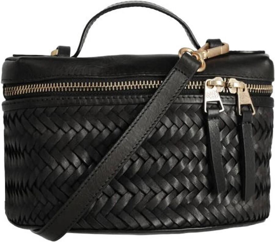 Fred de la Bretoniere leren crossbody tas Lori zwart