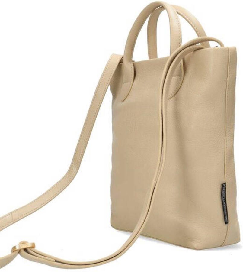 Fred de la Bretoniere leren handtas Vicky beige - Foto 2