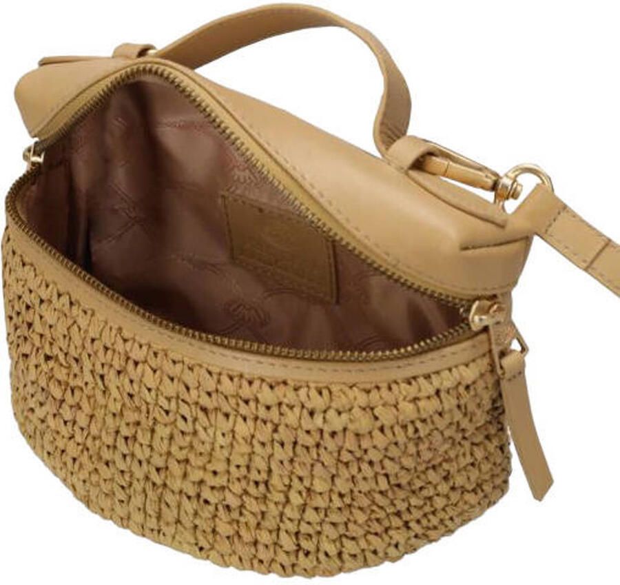 Fred de la Bretoniere raffia crossbody tas Lori naturel - Foto 2