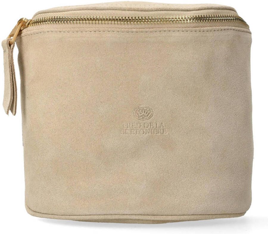 Fred de la Bretoniere Beige Suède Crossbody Tas Marianneke Beige Dames