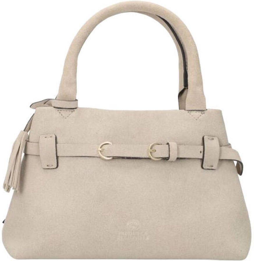 Fred de la Bretoniere suede handtas Mae beige