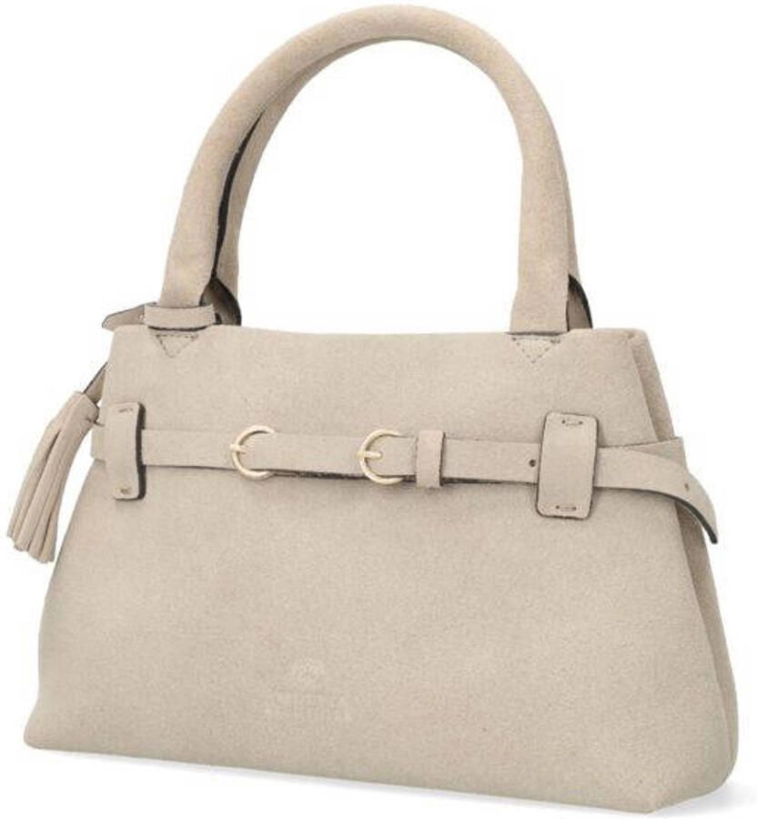 Fred de la Bretoniere suede handtas Mae beige - Foto 2