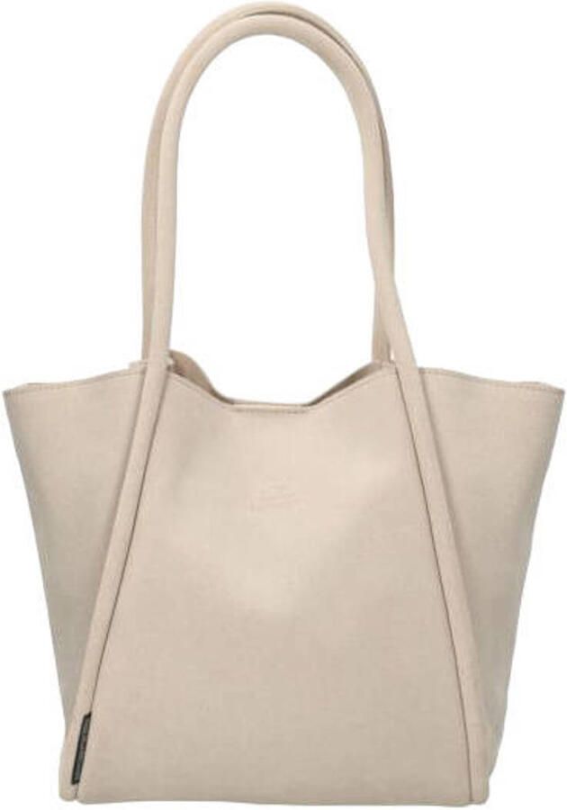 Fred de la Bretoniere suede schoudertas Nalani beige