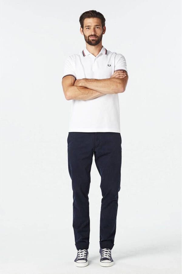 Fred Perry polo white bright red navy