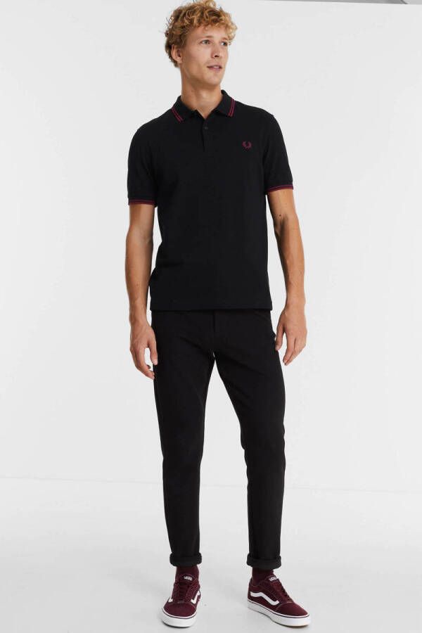Fred Perry regular fit polo black tawny port