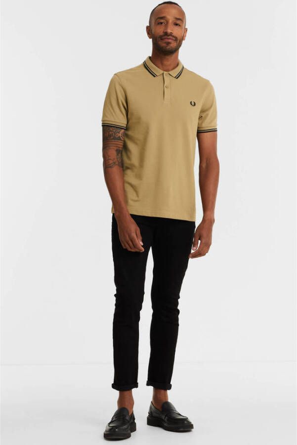 Fred Perry regular fit polo met logo beige