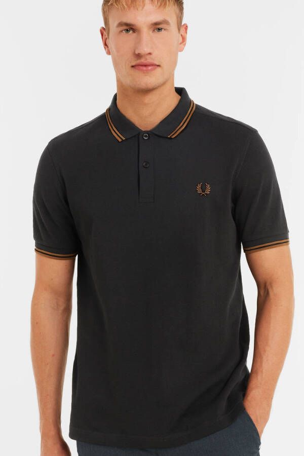 Fred Perry regular fit polo met logo black shadedston