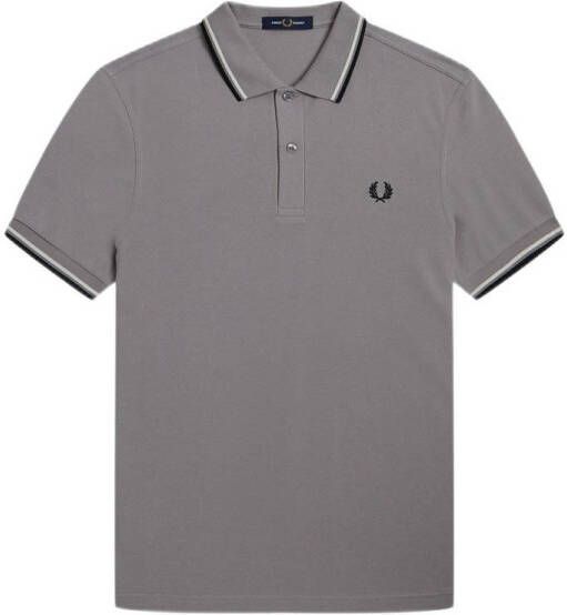 Fred Perry regular fit polo met logo concrete