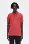 Fred Perry Klassieke Double Tipped Polo Shirt Red Heren - Thumbnail 1
