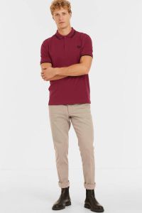 Fred Perry regular fit polo met logo tawny port