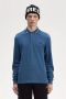 Fred Perry regular fit polo TWIN TIPPED met contrastbies blauw - Thumbnail 1